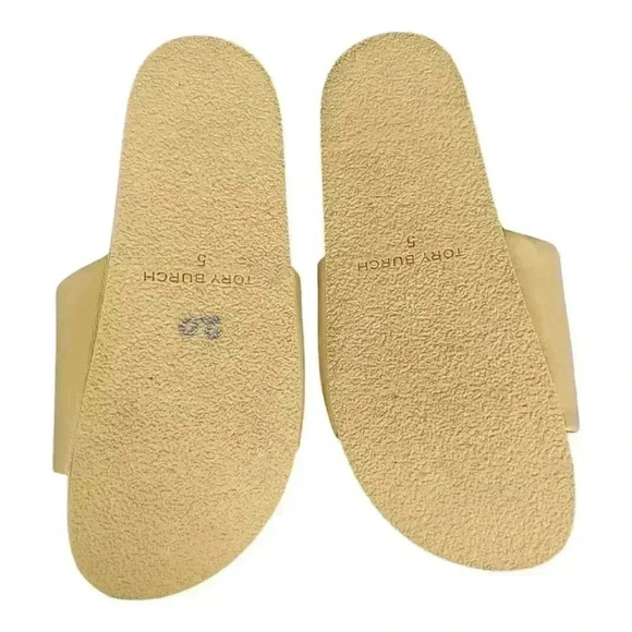 Tory Burch Patos Leather Platform Slide Sandals 5 - Women's Stylish Summer Shoes - Picture 7 of 9